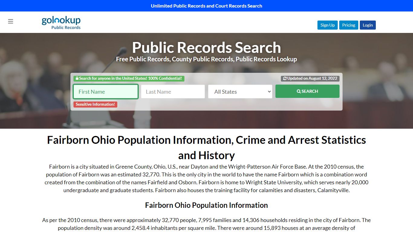 Fairborn Public Records, Fairborn Court Records